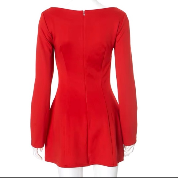 🎉Look stunning in this Perfect Red Or Black Double Bow Mini Dress - Picture 7 of 13